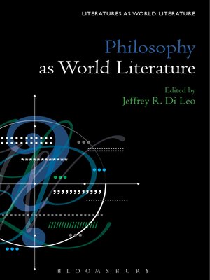 cover image of Philosophy as World Literature